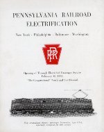 "Pennsylvania Railroad Electrification," Front Cover, 1935